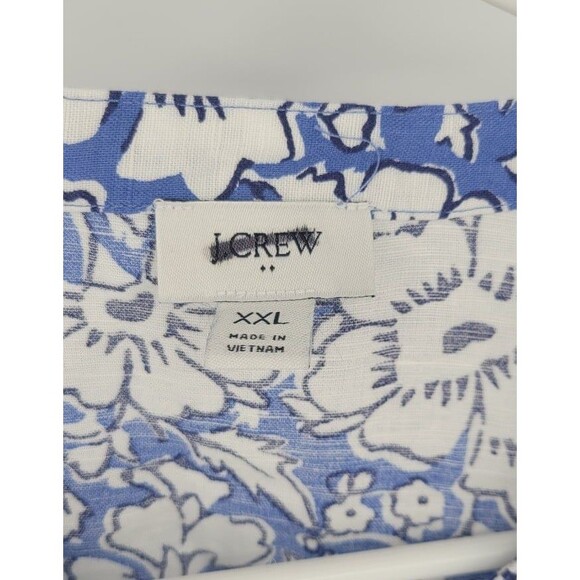 NWOT J Crew Linen-blend ruffle top with puff sleeves Size XXL - Picture 5 of 5